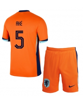 Paesi Bassi Nathan Ake #5 Maglia Gara Casa Repliche Europei 2024 Bambino